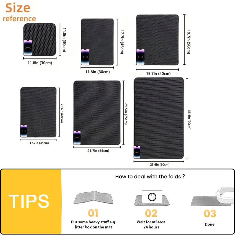LitterLock™ – Dual-Layer Cat Litter Trapping Mat