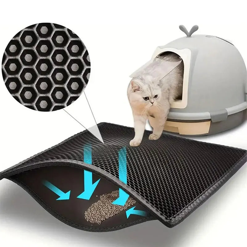 LitterLock™ – Dual-Layer Cat Litter Trapping Mat