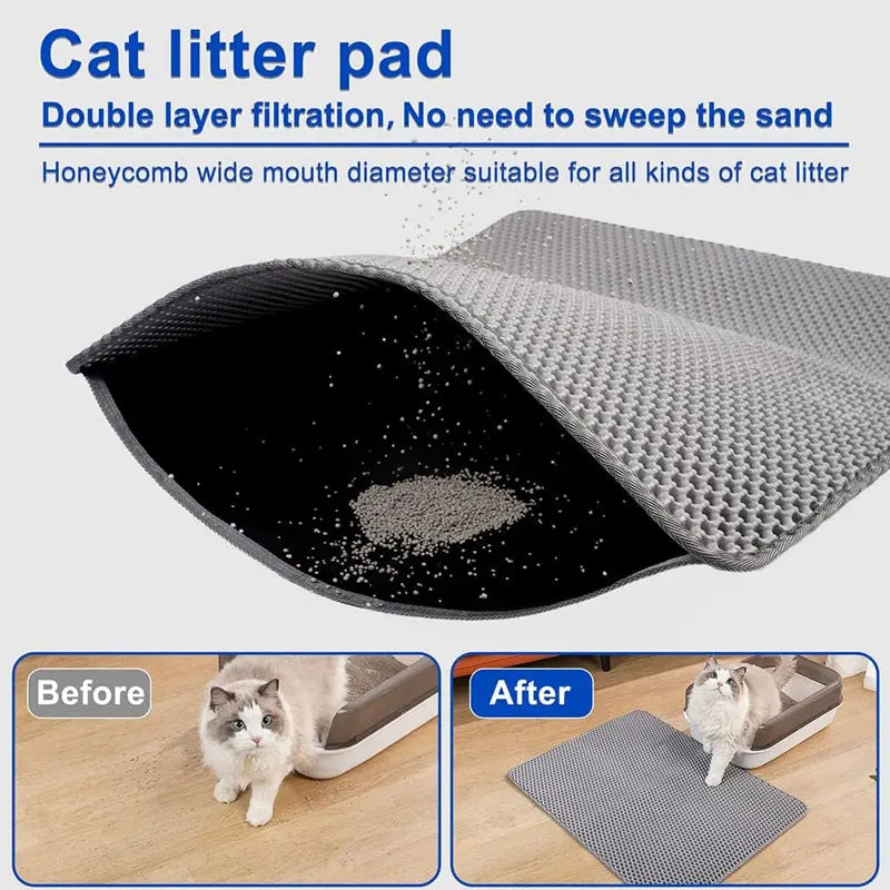 LitterLock™ – Dual-Layer Cat Litter Trapping Mat
