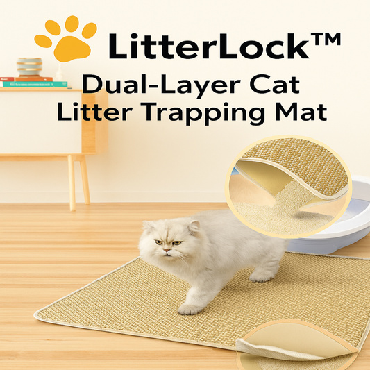 LitterLock™ – Dual-Layer Cat Litter Trapping Mat