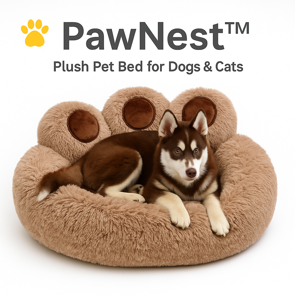 PawNest™ – Plush Pet Bed for Dogs & Cats