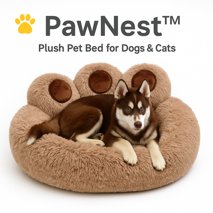 PawNest™ – Plush Pet Bed for Dogs & Cats