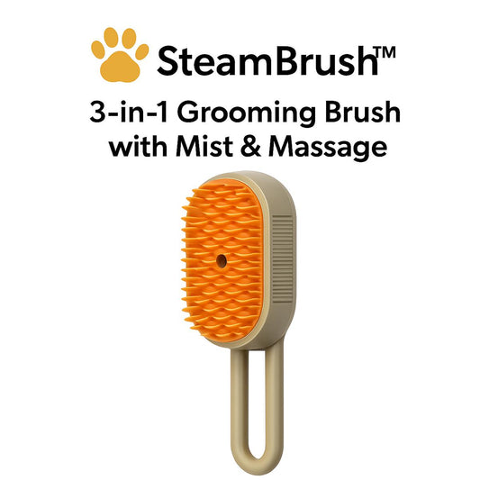 SteamBrush™ – 3-in-1 Grooming Brush with Mist & Massage